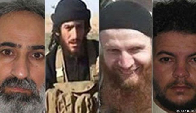 پاداش 20 میلیون دلاری آمریکا برای بازداشت 4 سرکرده داعش