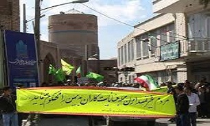 راهپیمایی مردم استان قزوین در حمایت از مردم یمن