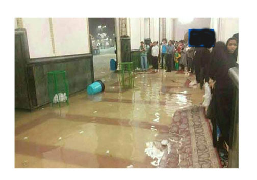 آب&zwnj;گرفتگی اطراف ضریح امام رضا(ع)+ عکس
