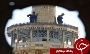 آماده سازی حرم رضوی در آستانه عید مبعث + تصاویر