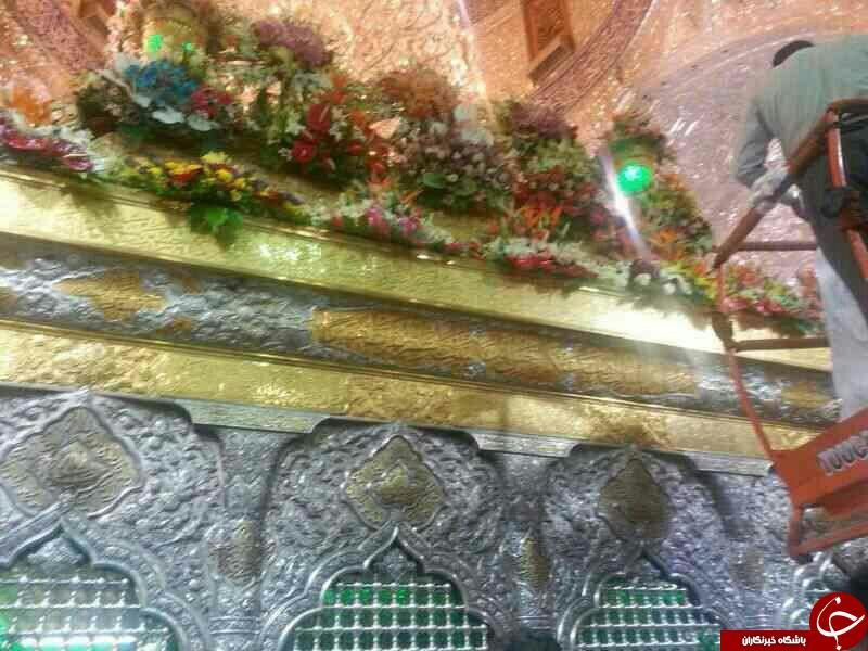 تصاویر اختصاصی باشگاه خبرنگاران از گل آرایی ضریح امام حسین (ع)