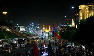 مشهد غرق نور و سرور در آستانه اعیاد شعبانیه