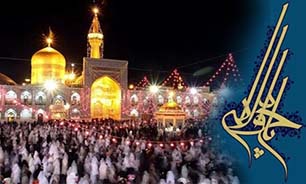 طنین نقاره خانه حرم مطهر رضوی در شب ولادت جواد الائمه علیه السلام