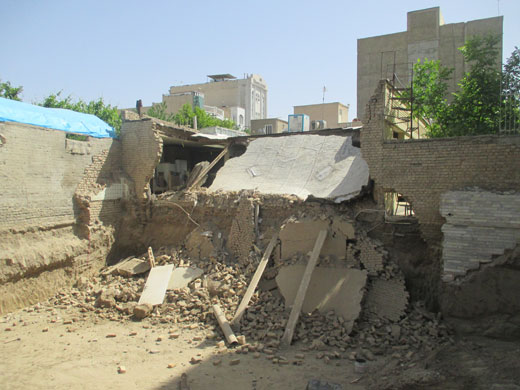 ریزش خانه ویلایی در شهریار/ خوشبختانه حادثه مصدومی نداشت+ تصاویر