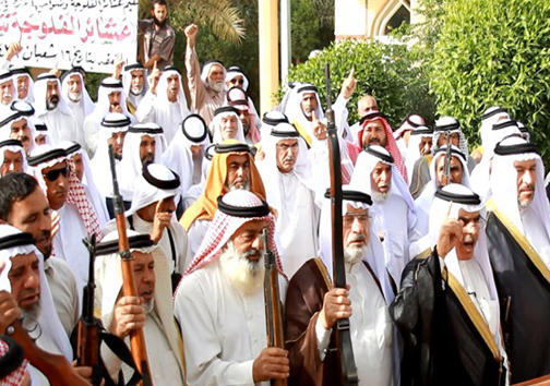 قربانی کردن نظامی کُرد در مراسم بیعت عشایر فلوجه&zwnj; با داعش + تصاویر