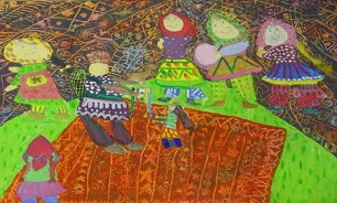 کسب نشان افتخار توسط کودک اردبیلی در مسابقه نقاشی ازبکستان