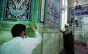 عطرافشانی مساجد گیلان در آستانه ماه مبارک رمضان