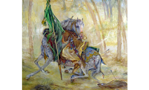 رونمایی از اثر تابلو تذهیب 72 تن با موضوع کربلا