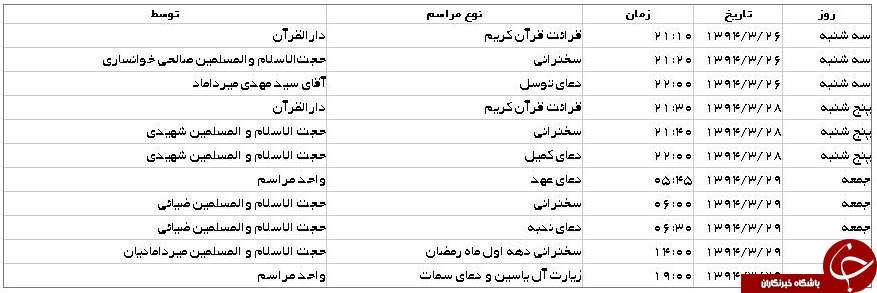 برنامه های 