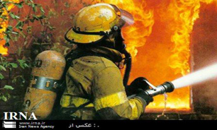 مصدوم شدن یک فرد در آتش سوزی منزل مسکونی در آمل