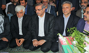 حضورمعاون کل سرپرست نهاد ریاست جمهوری در مراسم وداع با شهیدان