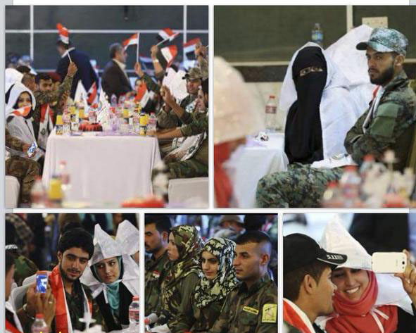 جشن ازدواج گروهی ۲۵۰ مجاهد حشد الشعبی + عکس