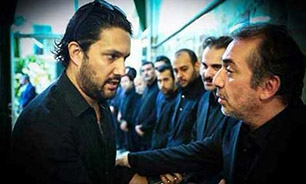 حاشیه‌هایی از مراسم ختم پدر "سیامک انصاری" + فیلم