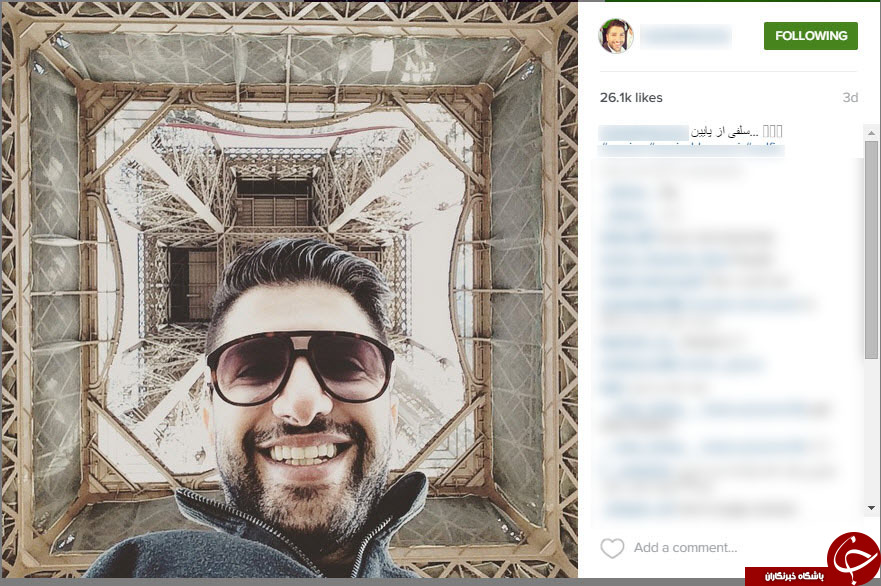 سلفی جالب و خلاقانه زانیار خسروی!