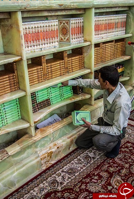 غبارروبی صحن مطهر حسینی به مناسبت حلول ماه رمضان + تصاویر