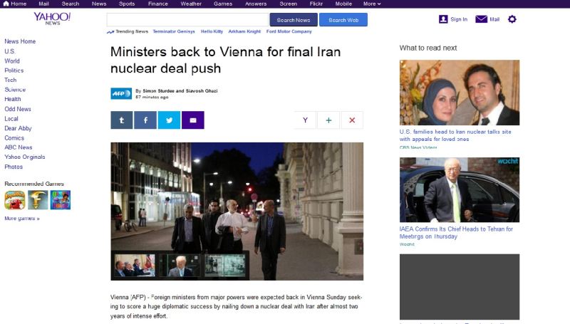 بازگشت وزرای خارجه به وین