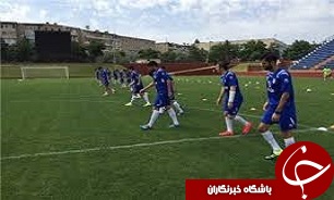 تمرین جوانان ملی پوش در تاکستان