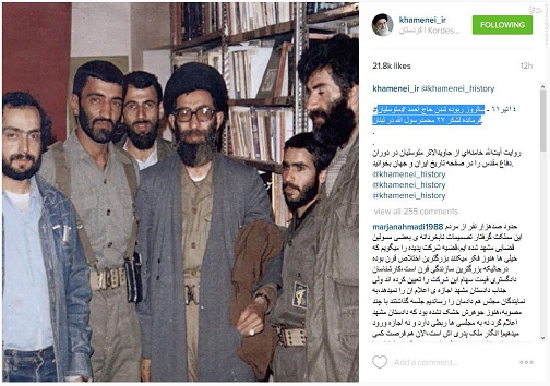 عکس/ حاج احمد متوسلیان در کنار رهبرانقلاب