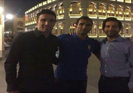 نکونام در کنار مهرداد پولادی در خیابان های دوحه + عکس