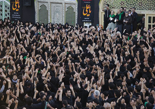 نخل برداری شهادت حضرت علی در حسینیه امام تفت+تصاویر