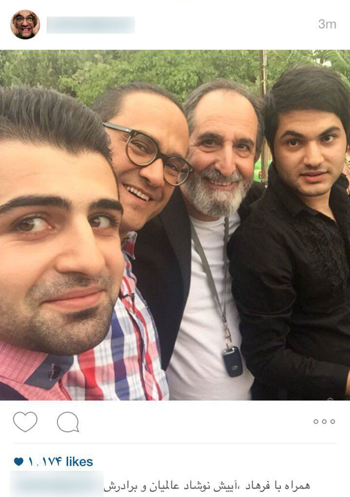 قهرمان تنیس در جمع بازیگران+عکس