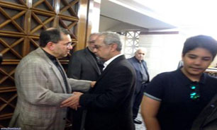 شرکت نهاوندیان در مراسم ختم والده همسر تخت&zwnj;روانچی