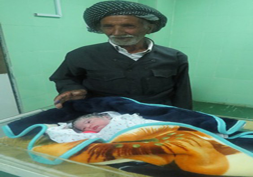 پیرمرد ۱۰۱ ساله سردشتی پدر شد