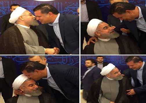 عکس/ بوسه دایی بر پیشانی روحانی