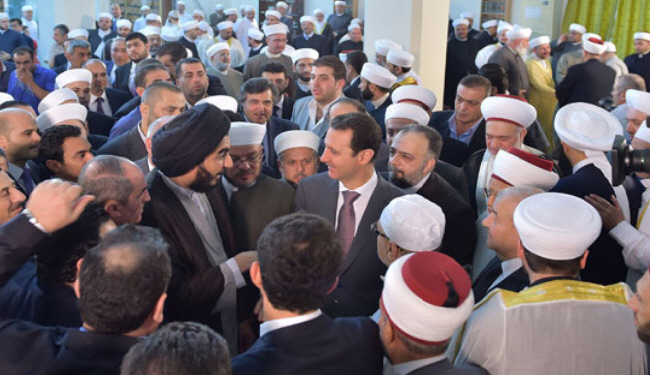 بشار اسد در نماز عید فطر+ تصاویر