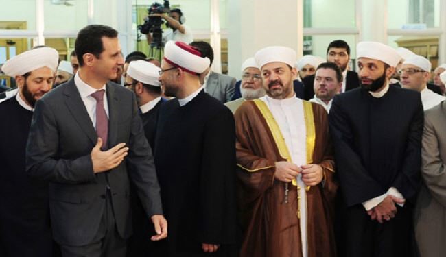 بشار اسد در نماز عید فطر+ تصاویر
