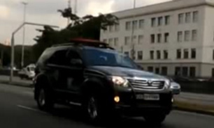 سرعت بالا خودرو پليس حادثه ساز شد + فیلم