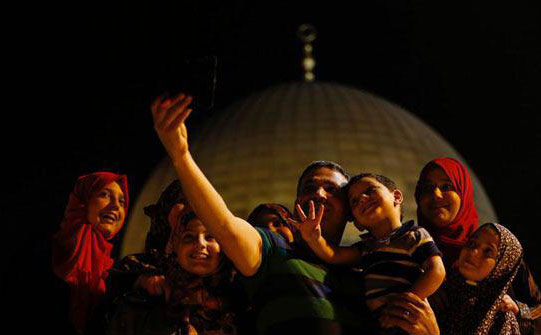 سلفی فلسطینی ها در بیت المقدس