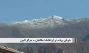 بارش برف در طالقان + فیلم