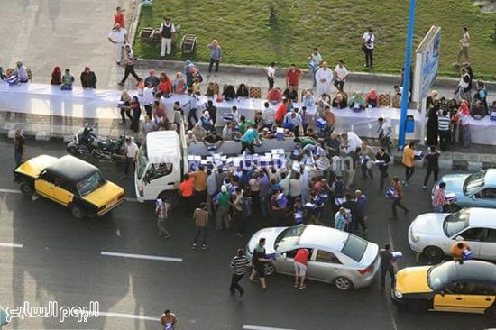 جنجالی ترین سفره افطار در مصر+تصاویر