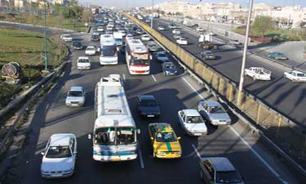 ترافیک نیمه سنگین در آزادراه کرج &ndash; تهران