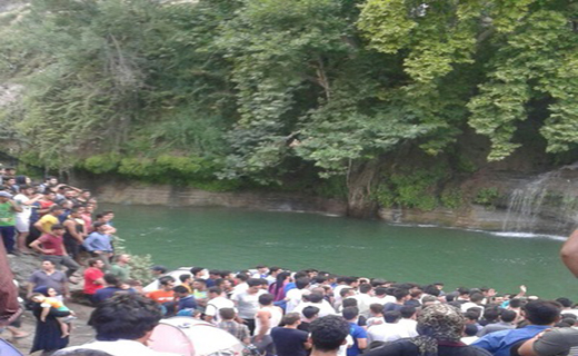 غرق شدن جوان 22 ساله در آبشار بیشه