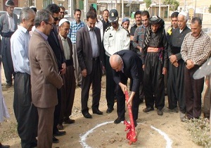 کلنگ زنی و احداث دو مرکز بهداشتی درمانی در مناطق روستایی کردستان