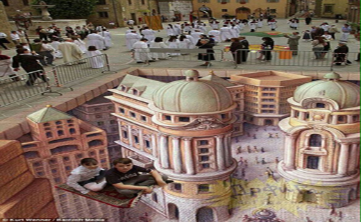 سه بعدی ها در کف خیابان+ عکس