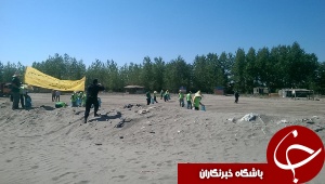 پاکسازی طرح سالمسازی سواحل حاجی بکنده به دست زندانیان