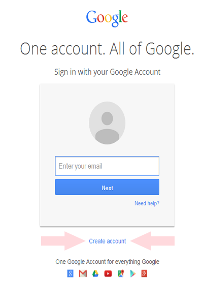 ساختن gmail