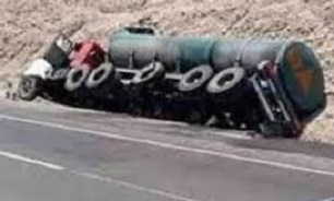 واژگونی تانكر حامل سوخت در مریوان