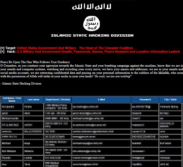 هک اطلاعات شخصی 1400 مقام دولتی انگلیس بوسیله داعش + تصاویر