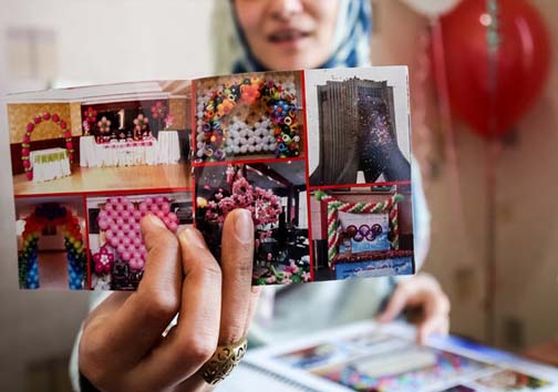 چرخ زندگی این خانم با بادکنک می&zwnj;چرخد