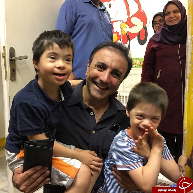 حضور آقای بازیگر در جمع کودکان کم توان ذهنی+ تصاویر