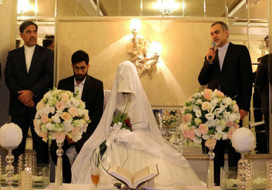 ازدواج زوج ماه عسلی با حضور برادر رئیس جمهور + تصاویر