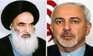 دیدار وزیر خارجه ایران با آیت‌الله سیستانی