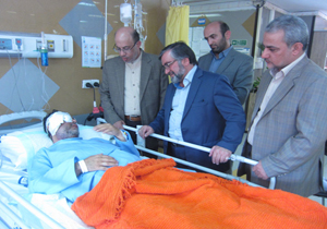 عيادت جمعی از مدیران الکوثر از خبرنگار مجروح رسانه ملی