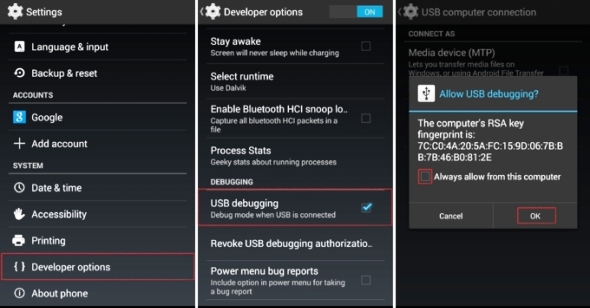گزینه USB Debugging را در نسخه های مختلف اندروید فعال کنید + آموزش تصویری