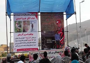 استقبال مردم از 'هیوا احمدی' غارنورد کردستانی