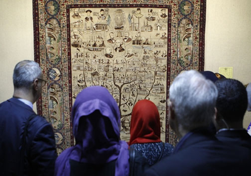 بازدید همسر رئیس جمهور اتریش از موزه فرش تهران (عکس)